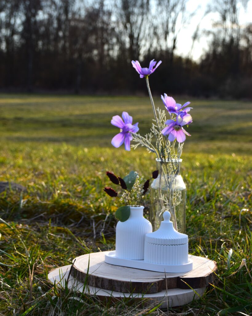 Flasche-transparent-Glasgefäß-als-Vase-Trockenblumen-Dekorationsverleih-Hannover
