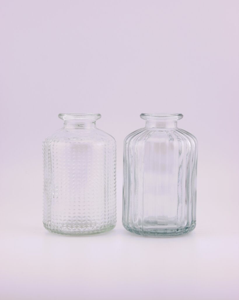 Glasflasche-klein-tranparent-Dekorationsverleih-Hannover